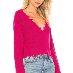LIKE NEW Lovers and Friends Cropped Sweater Pink